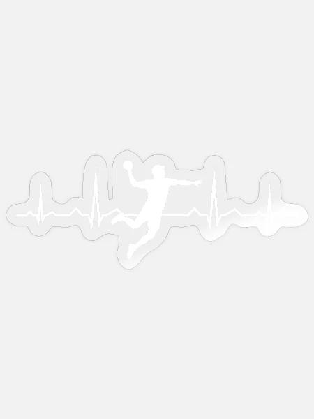 Geschenkidee für den Kreisläufer mit Handballspiel - Sticker Größe S (10 x 10 cm) - Transparent glänzend