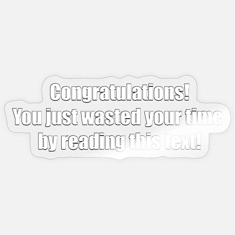 Useless text Sticker size S (10 x 10 cm)