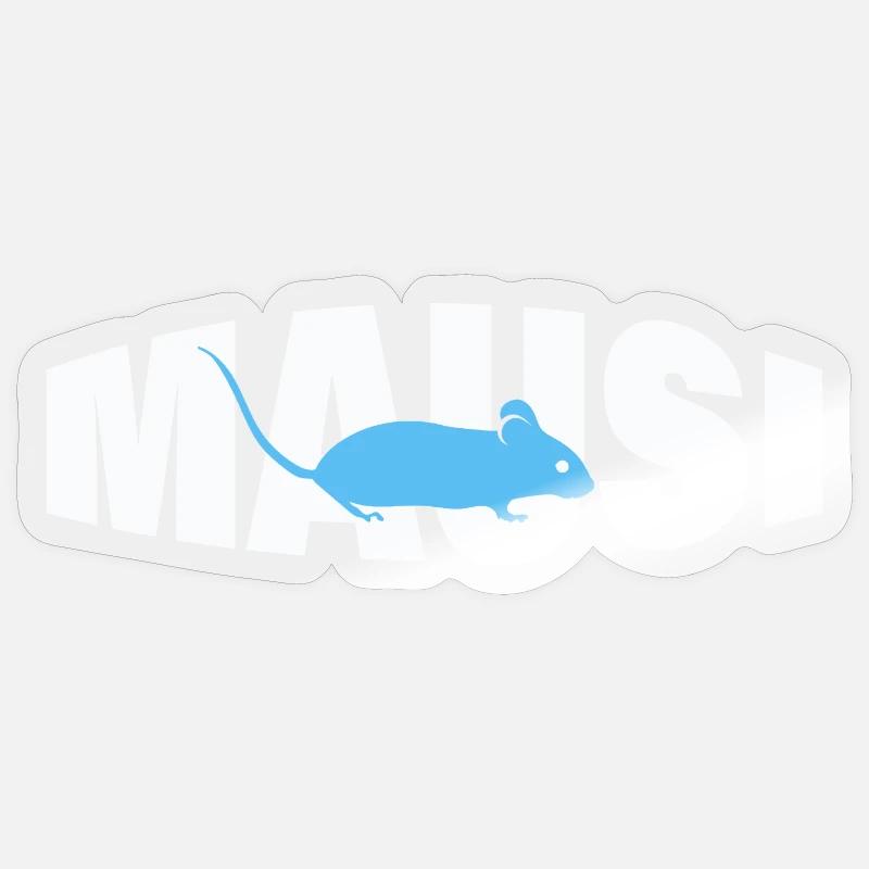 MAUSI - Sticker Größe S (10 x 10 cm) - Transparent glänzend