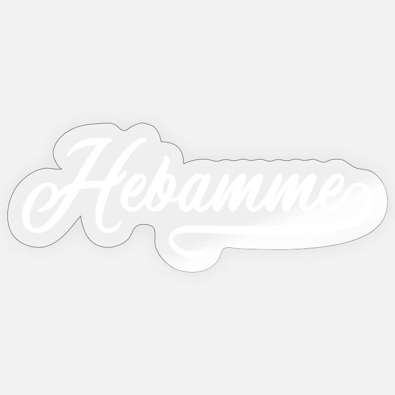Hebamme - Sticker Größe S (10 x 10 cm) - Transparent glänzend