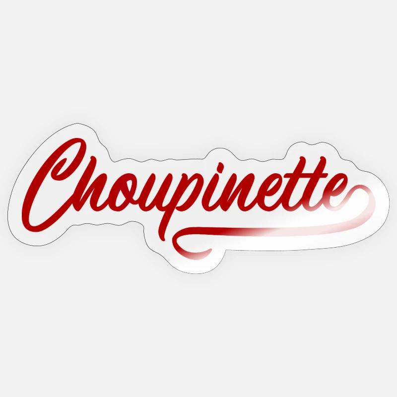 Choupinette vintage - Sticker taille S (10 x 10 cm) - brillant transparent