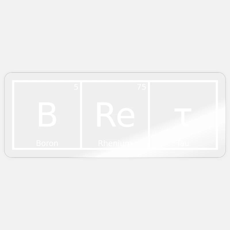 Bret Name First Name Chemistry Periodic Table Elements Sticker size S (10 x 10 cm)