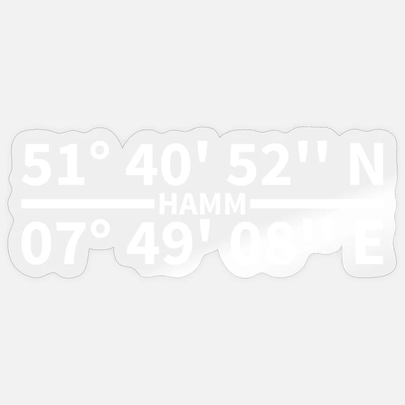 Hamm coordinates Sticker size S (10 x 10 cm)