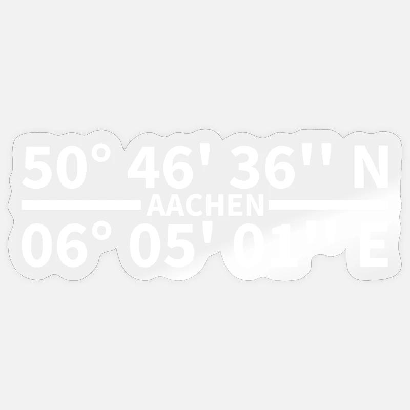 Aachen Coordinates Sticker size S (10 x 10 cm)