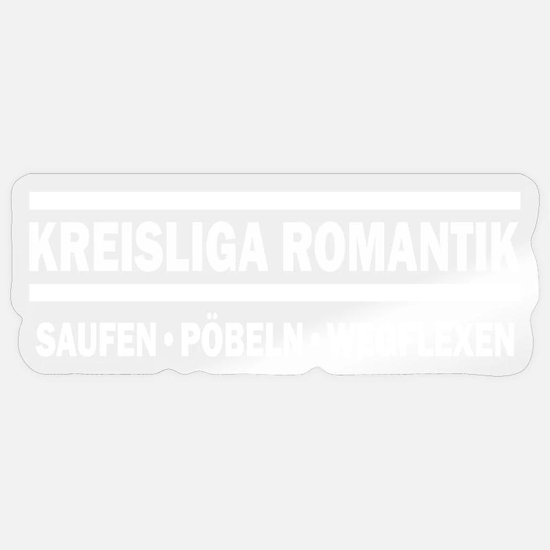 Kreisliga Romantik - Sticker Größe S (10 x 10 cm) - Transparent glänzend