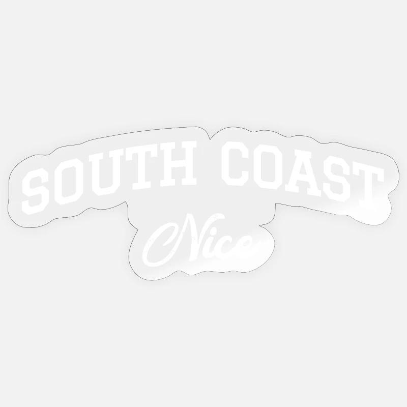 SOUTH COAST Nice - Sticker taille S (10 x 10 cm) - brillant transparent