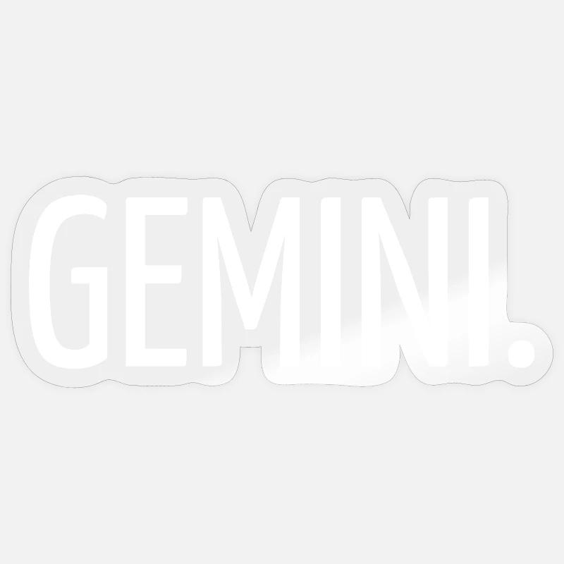 Zwillinge - Sticker Größe S (10 x 10 cm) - Transparent glänzend