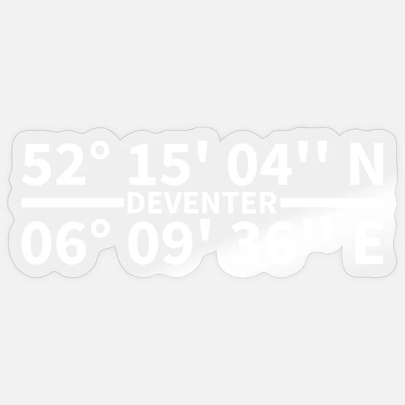 Deventer Coordinates Sticker size S (10 x 10 cm)