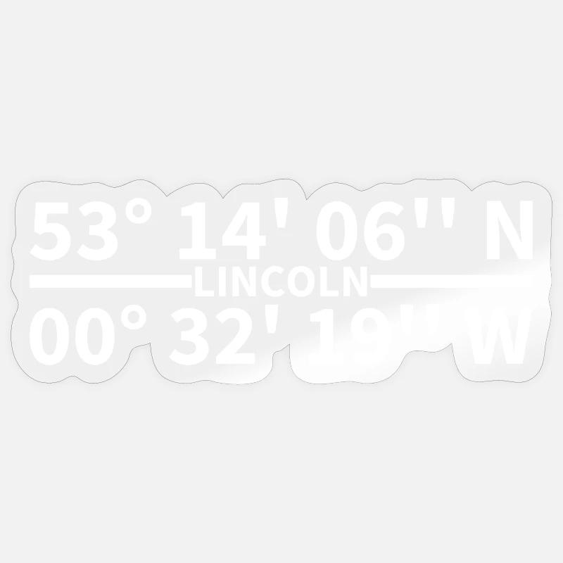 Lincoln coordinates Sticker size S (10 x 10 cm)