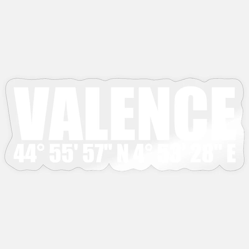 Coordonnées de valence - Sticker taille S (10 x 10 cm) - brillant transparent