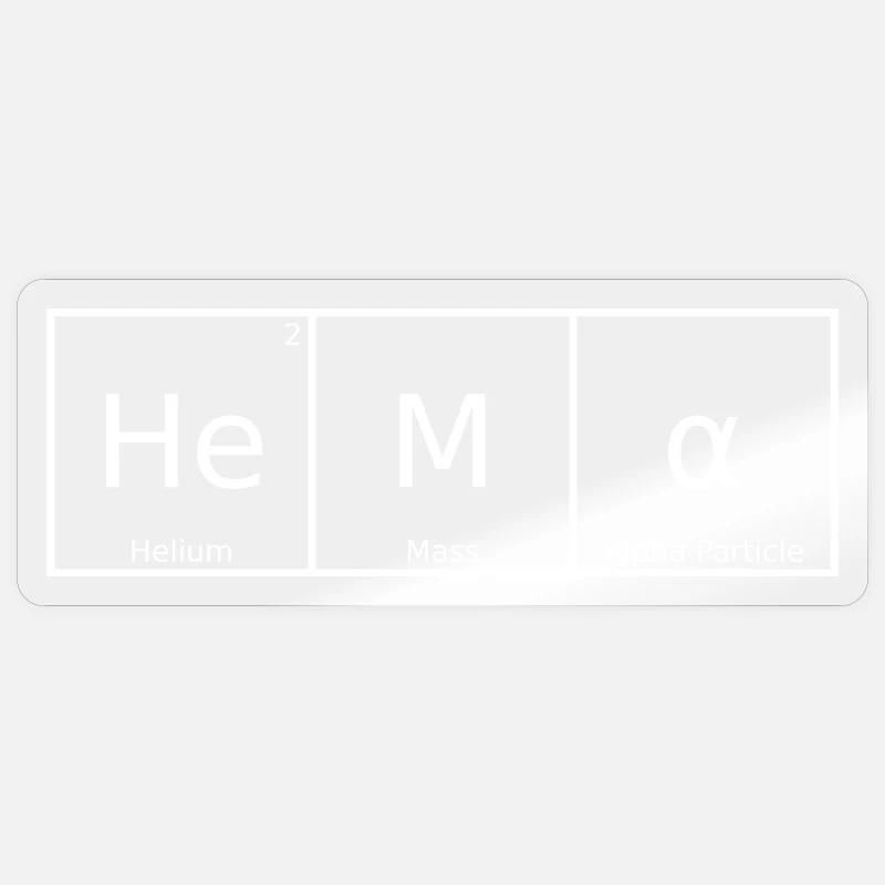 Hema Name First Name Chemistry Periodic Table Elements - Sticker size S (10 x 10 cm) - transparent glossy