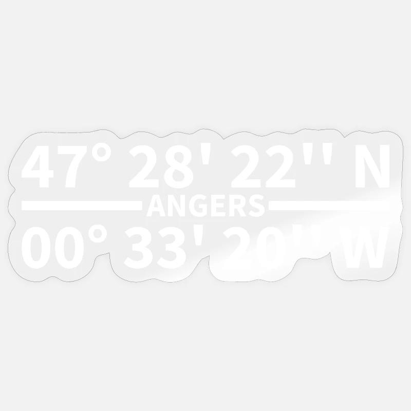 Angers coordinates Sticker size S (10 x 10 cm)