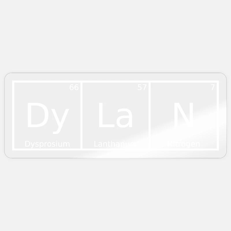 Dylan Surname First Name Chemistry Periodic Table Elements Sticker size S (10 x 10 cm)
