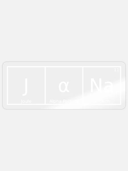 Jana Name Vorname Chemie Periodensystem Elemente - Sticker Größe S (10 x 10 cm) - Transparent glänzend
