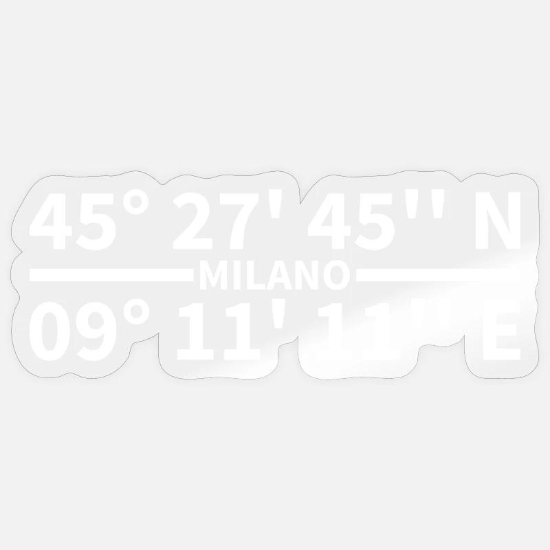 Milano Coordinates Sticker size S (10 x 10 cm)