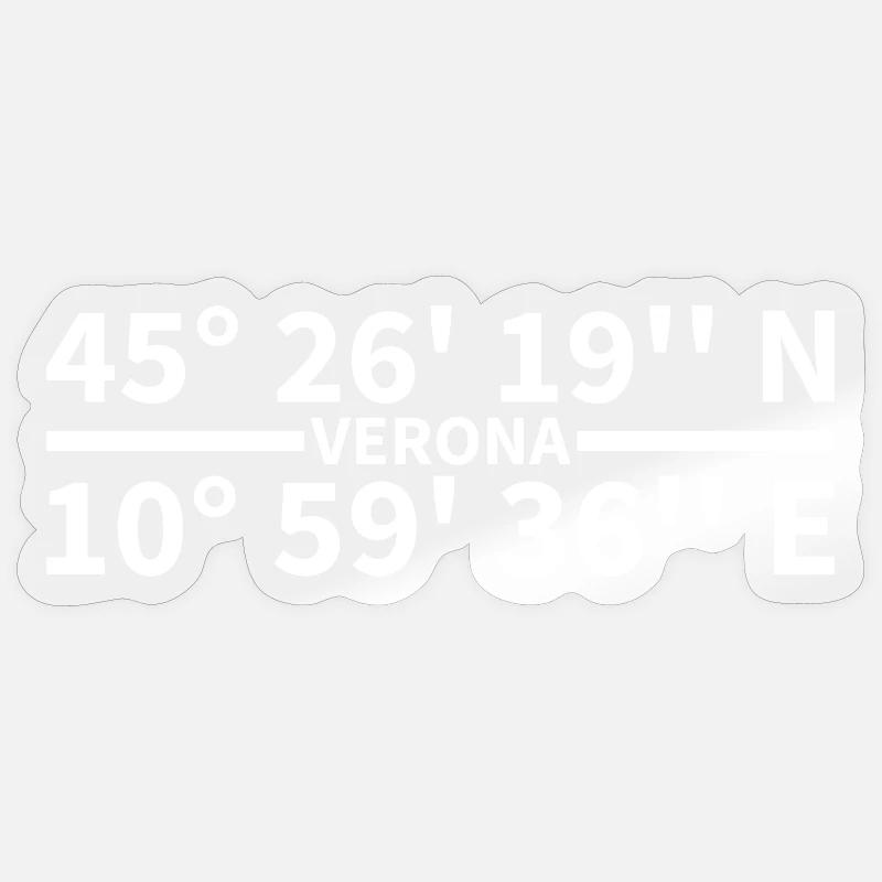 Verona coordinates Sticker size S (10 x 10 cm)