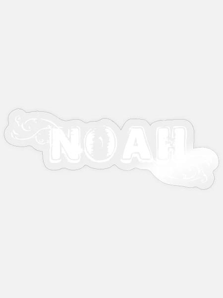 NOAH Schriftzug verziert Vectorgraphic - Sticker Größe S (10 x 10 cm) - Transparent glänzend