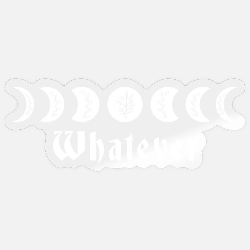 Whatever Moon - Sticker Größe S (10 x 10 cm) - Transparent glänzend