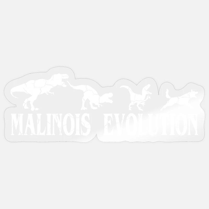 Malinois Evolution Motiv Sticker Größe S (10 x 10 cm)