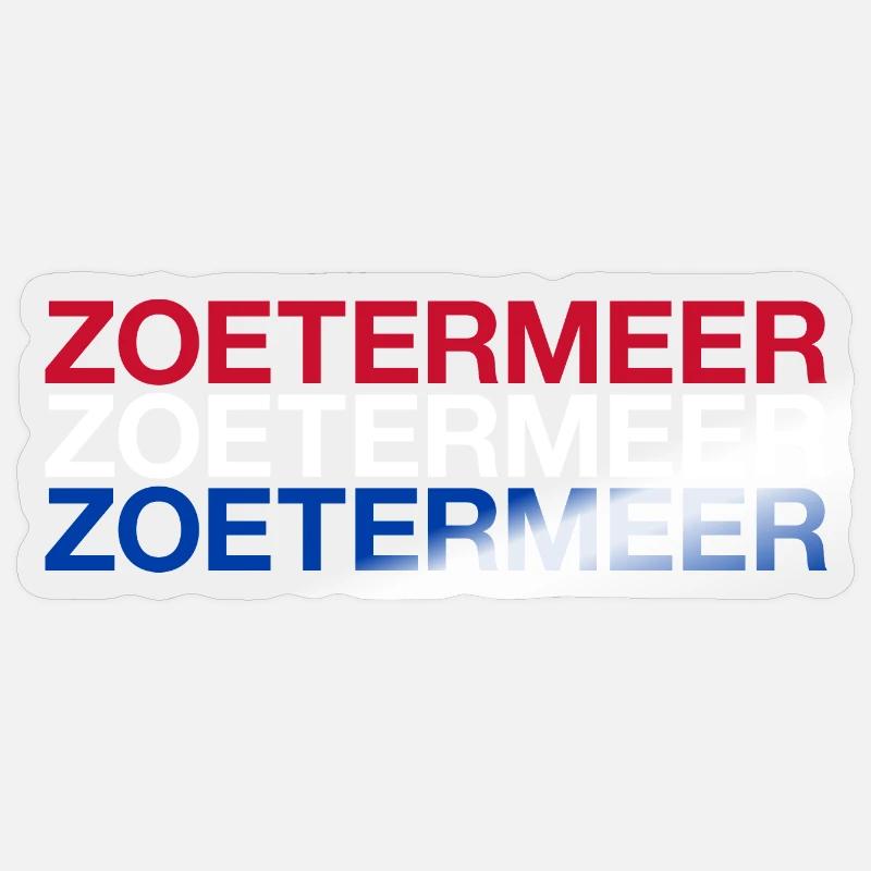 ZOETERMEER Netherlands Netherlands Flag - Sticker size S (10 x 10 cm) - transparent glossy