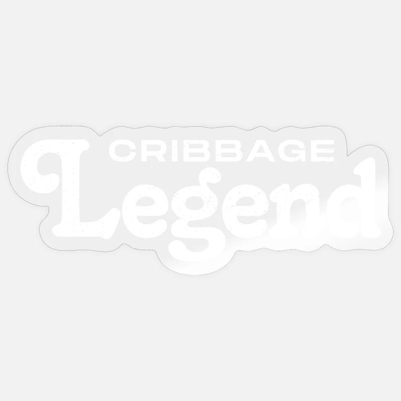 Cribbage Legend – humorous gift Sticker size S (10 x 10 cm)