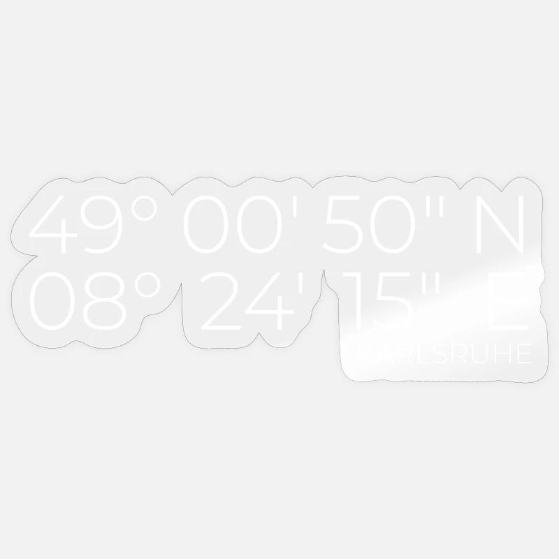 coordinates Karlsruhe Sticker size S (10 x 10 cm)