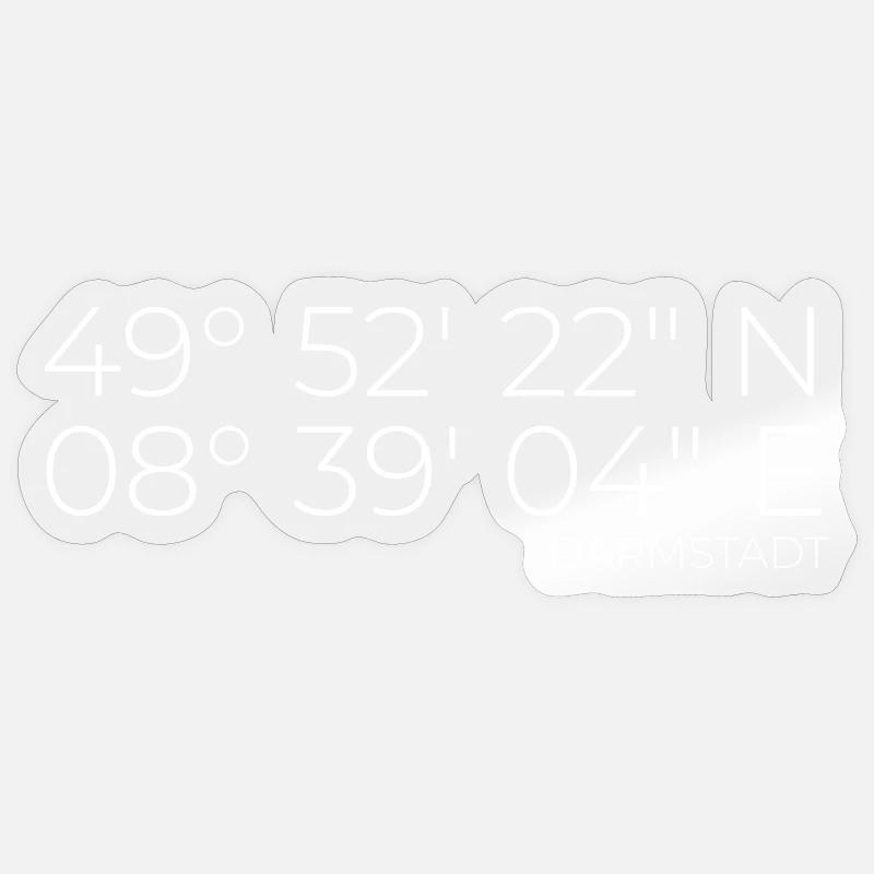 coordinates Darmstadt Sticker size S (10 x 10 cm)
