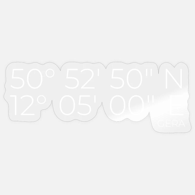 Coordonnées Gera Sticker taille S (10 x 10 cm)