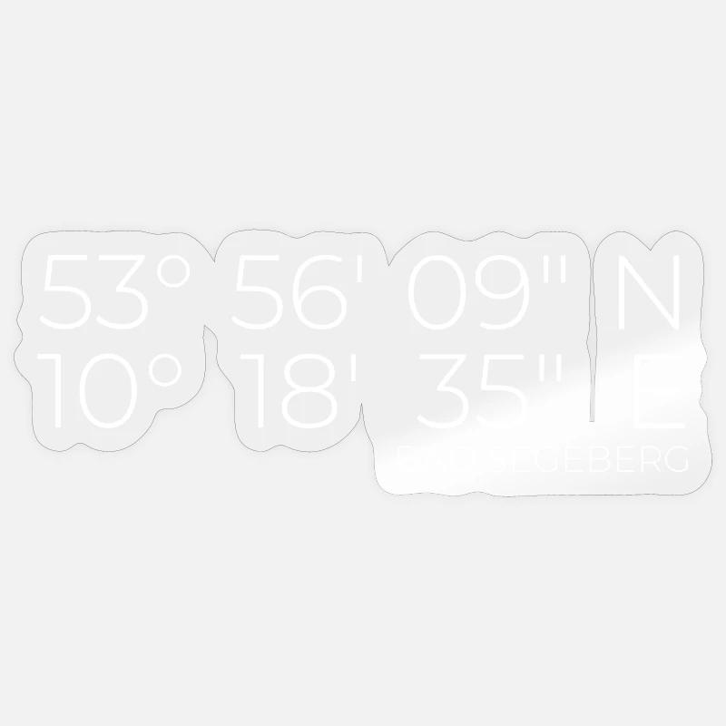 Coordonnées Bad Segeberg - Sticker taille S (10 x 10 cm) - brillant transparent