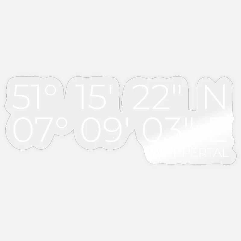 Coordinates Wuppertal Sticker size S (10 x 10 cm)
