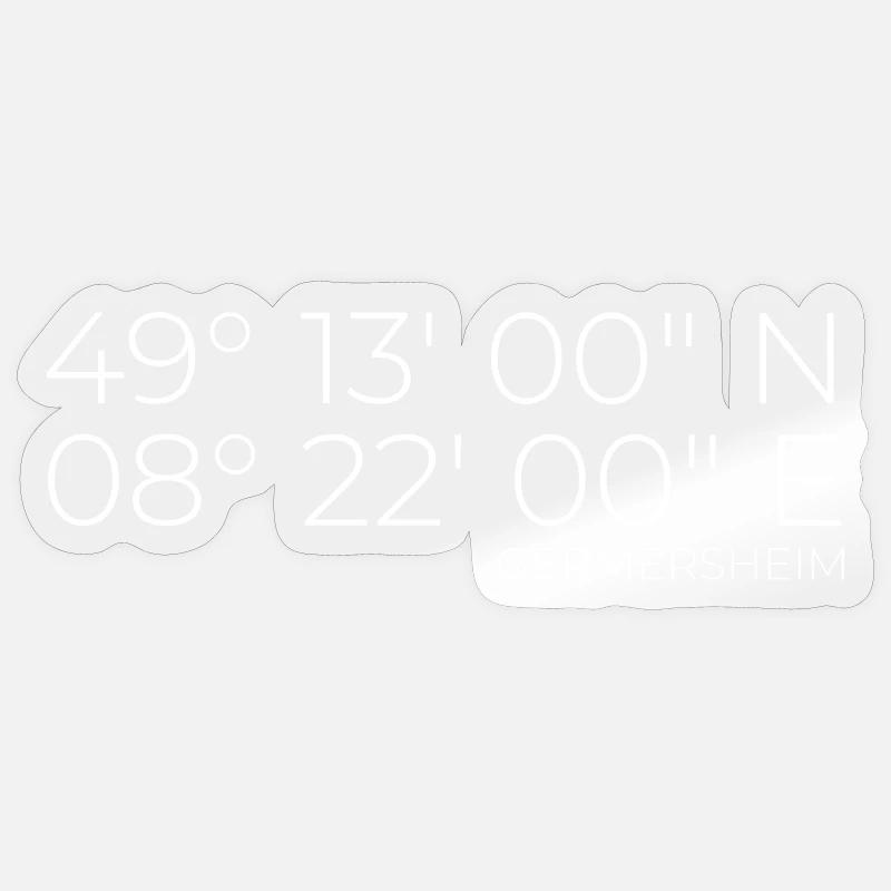 Coordinates Germersheim - Sticker size S (10 x 10 cm) - transparent glossy