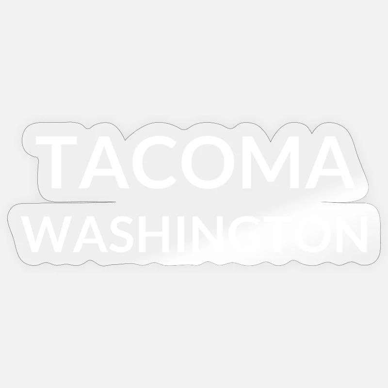 Tacoma, Washington, États-Unis - Sticker taille S (10 x 10 cm) - brillant transparent