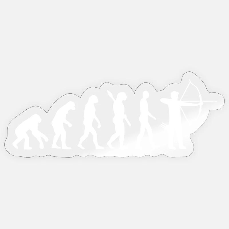 Archery Evolution WH - Sticker Größe S (10 x 10 cm) - Transparent glänzend