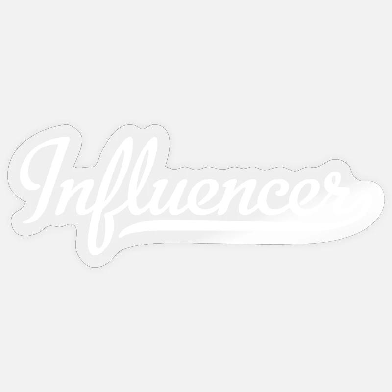 Influencer - Sticker Größe S (10 x 10 cm) - Transparent glänzend