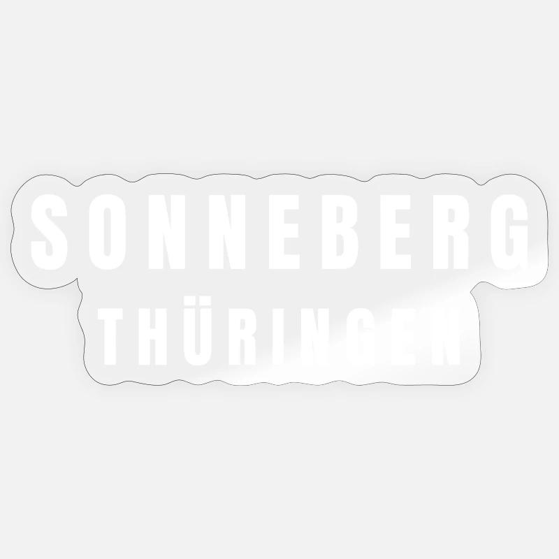 Sonneberg, Thuringe - Sticker taille S (10 x 10 cm) - brillant transparent