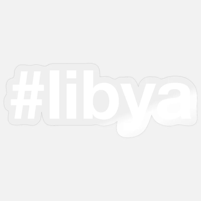 LIBYE Hashtag Libyen Sticker taille S (10 x 10 cm)