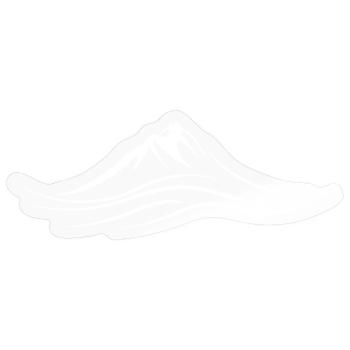 Kombination aus Berggipfel und Wellen - Sticker Größe S (10 x 10 cm) - Transparent glänzend - Vorne
