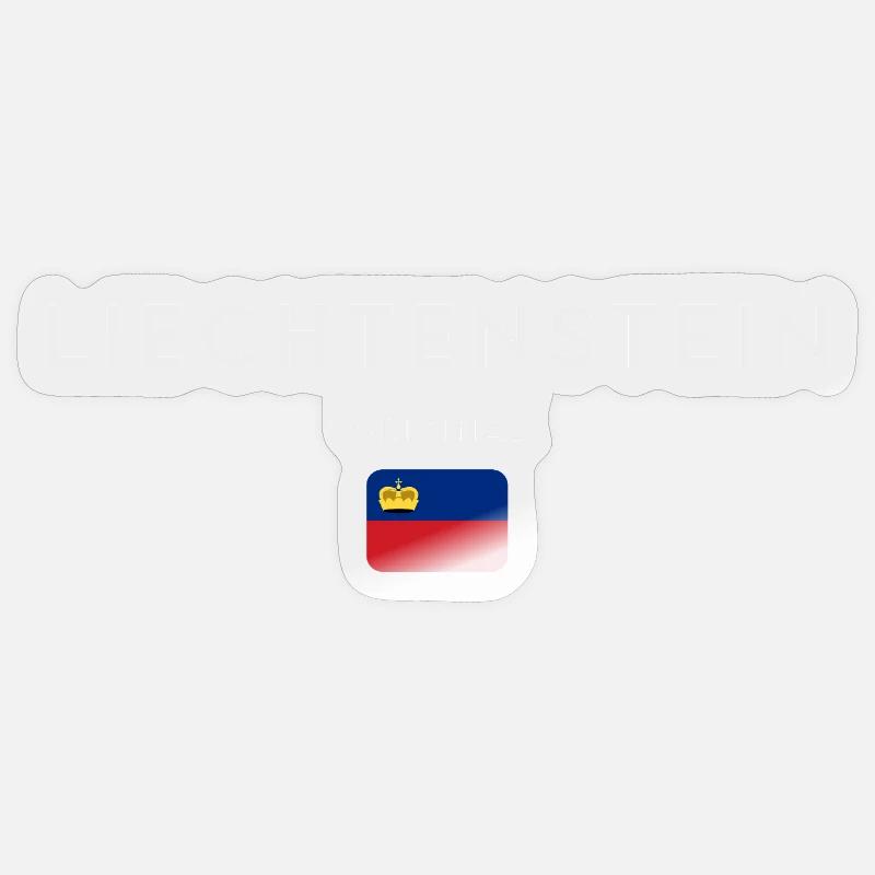 Drapeau du Liechtenstein - Sticker taille S (10 x 10 cm) - brillant transparent
