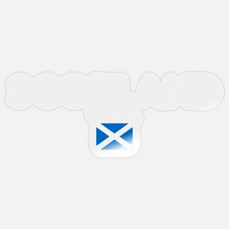 Drapeau de l’Ecosse, fierté écossaise - Sticker taille S (10 x 10 cm) - brillant transparent