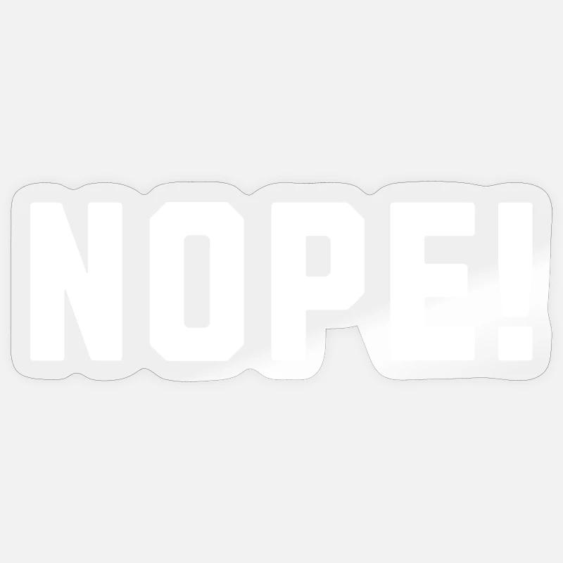 Nein! - Sticker Größe S (10 x 10 cm) - Transparent glänzend