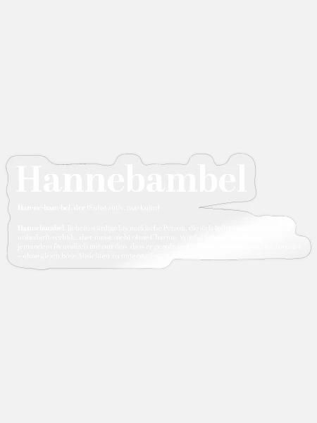 Hannebambel Kosename Tollpatsch Spaß - Sticker Größe S (10 x 10 cm) - Transparent glänzend