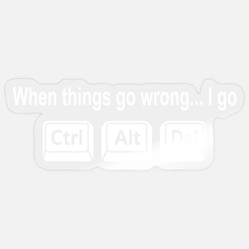 Programmierer Tastenkombination Nerd Humor Sticker Größe S (10 x 10 cm)