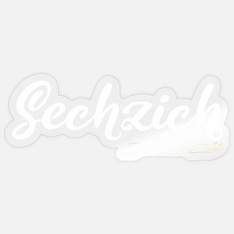 Sechzich n’est qu’un chiffre - Sticker taille S (10 x 10 cm) - brillant transparent