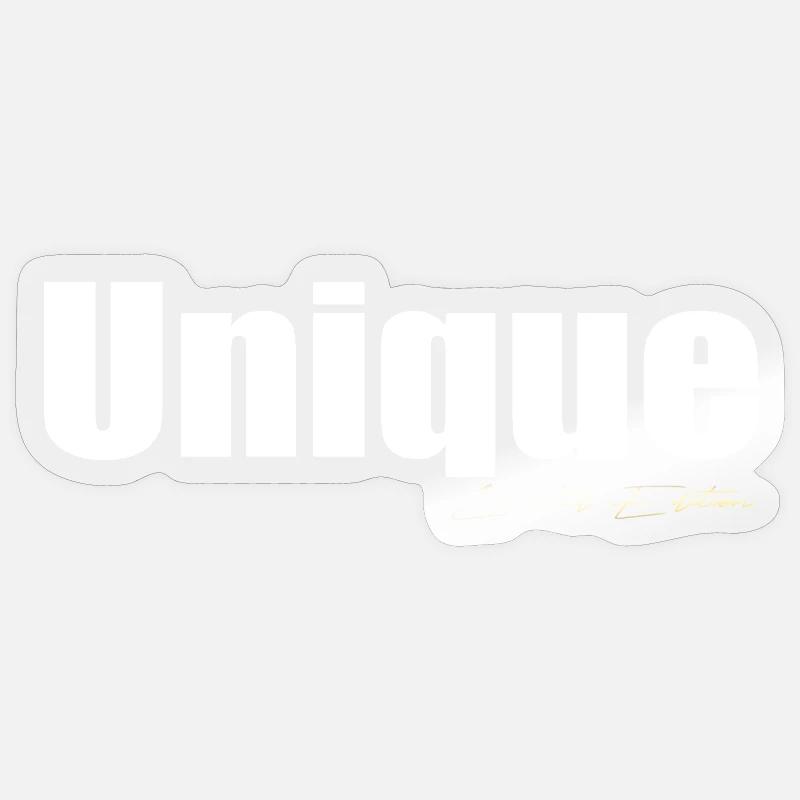 Unique - Sticker taille S (10 x 10 cm) - brillant transparent