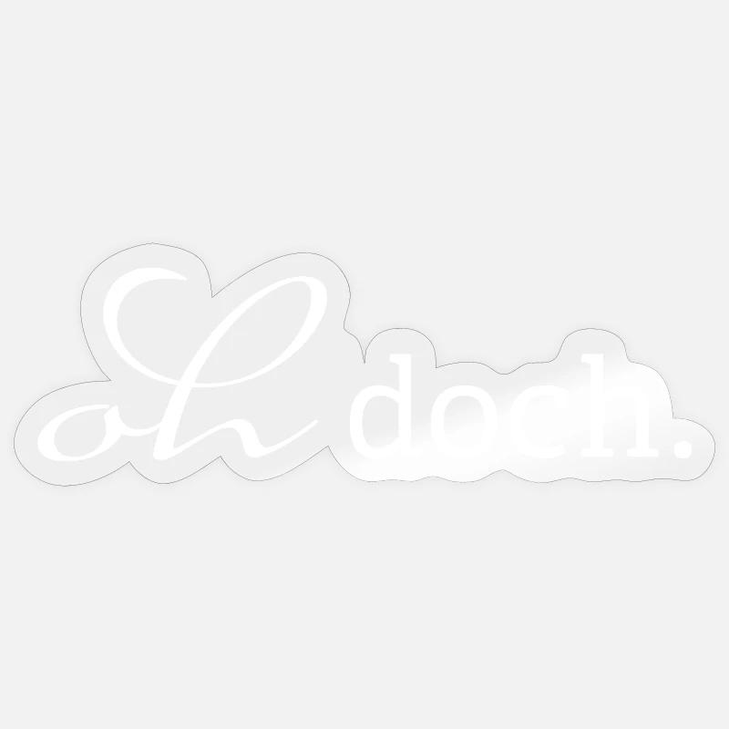 Oh . - Sticker taille S (10 x 10 cm) - brillant transparent