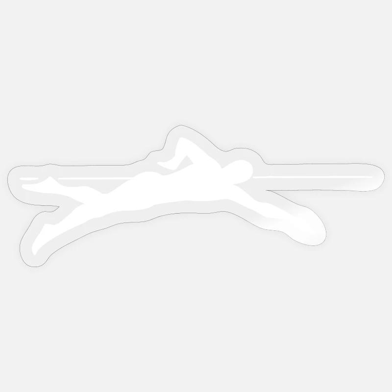 Dynamic Sprinter Line Graphics - Sticker size S (10 x 10 cm) - transparent glossy