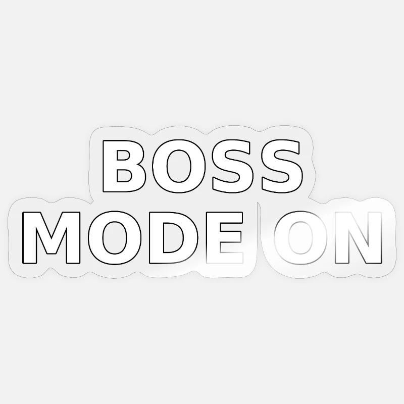 Mode d’alimentation activé - Sticker taille S (10 x 10 cm) - brillant transparent