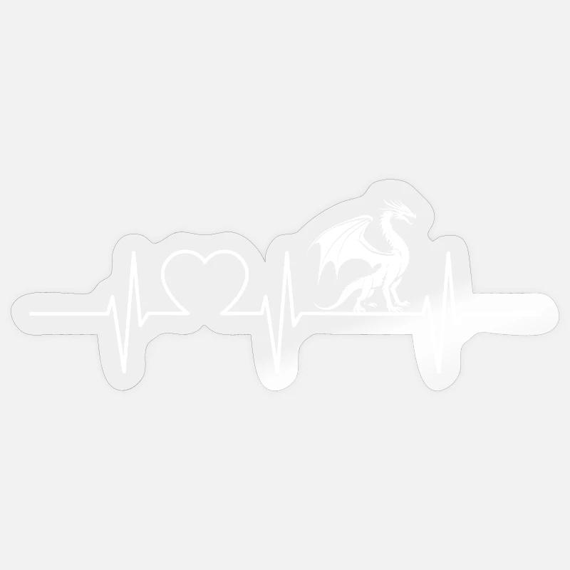 Drachen Drache - Sticker Größe S (10 x 10 cm) - Transparent glänzend