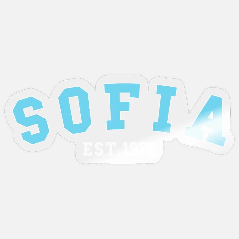 Sofia_Est_1975 - Sticker size S (10 x 10 cm) - transparent glossy