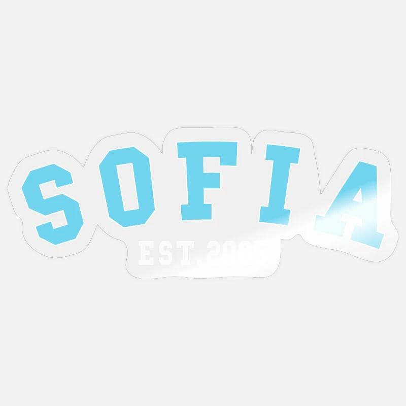 Sofia_Est_2005 - Sticker Größe S (10 x 10 cm) - Transparent glänzend